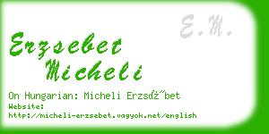 erzsebet micheli business card